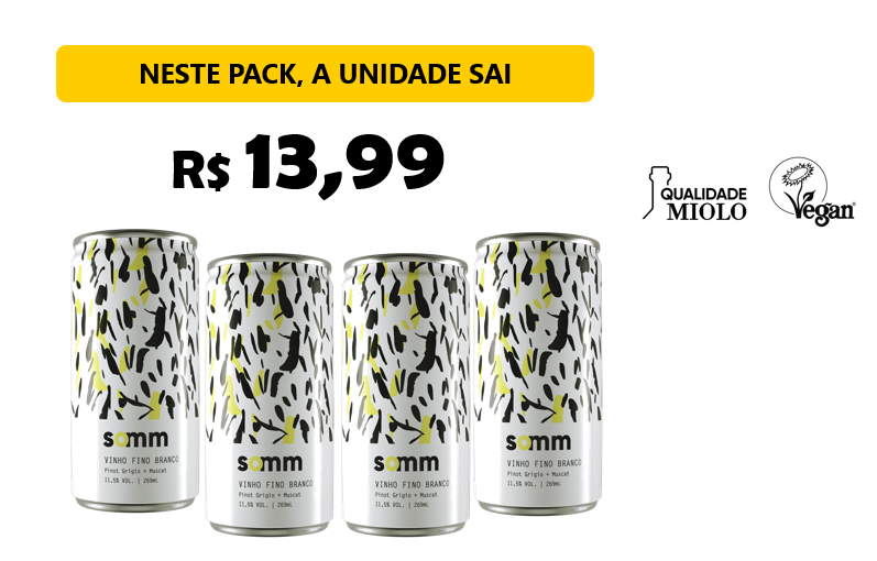 Branco Pinot Grigio & Muscat Lata 269ml - Pack com 4