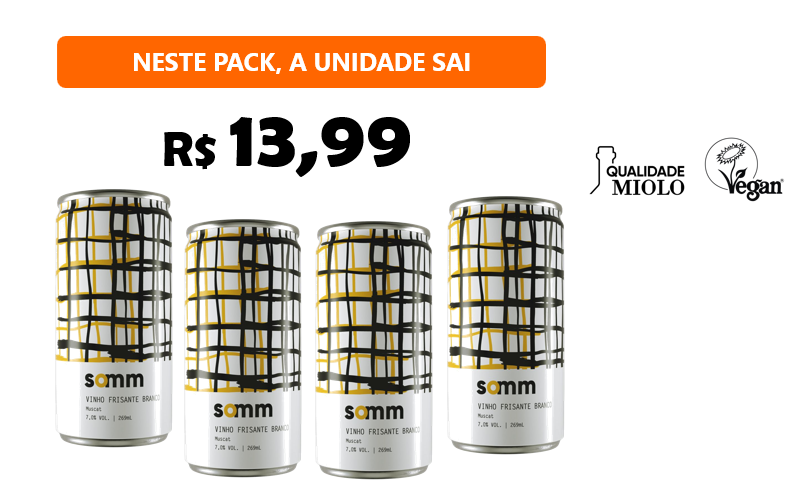 Frisante Branco Moscatel Lata 269ml - Pack com 4