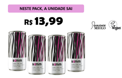 Rosé Cabernet Sauvignon & Grenache Lata 269ml - Pack com 4